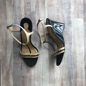 Salvatore Ferragamo Patent Leather Wedge Sandals